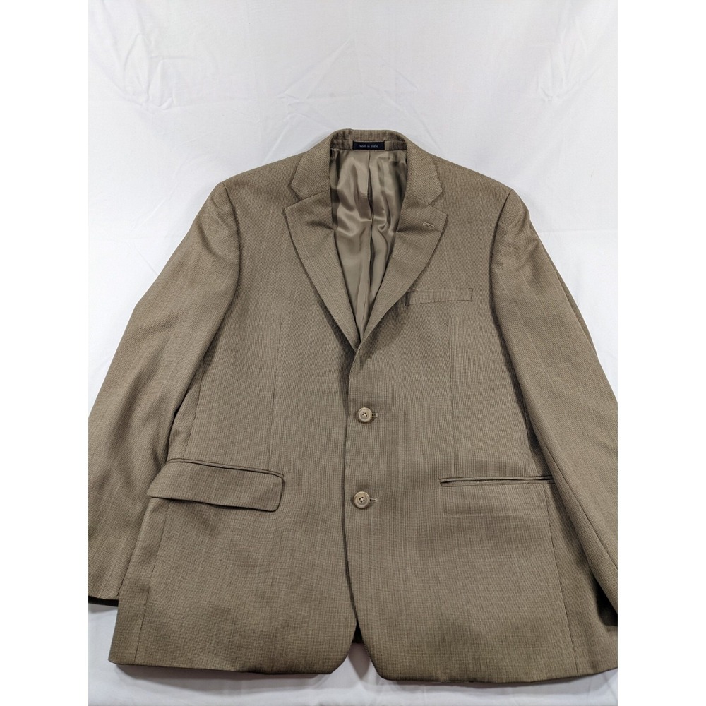 RALPH LAUREN Houndstooth 2 Button Dbl Vented Blazer Sport Coat Jacket 42 L